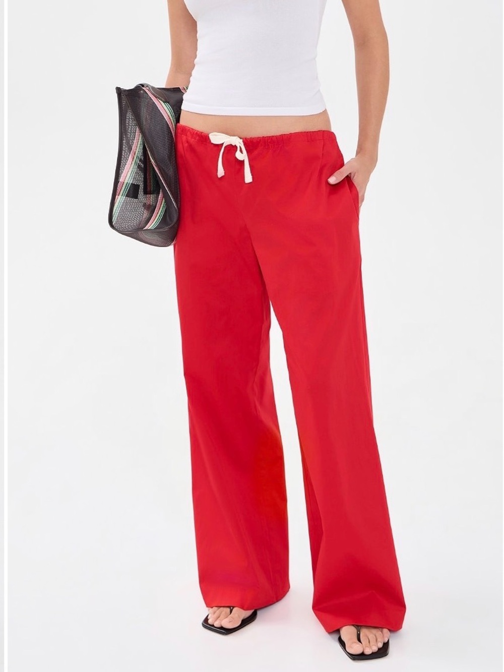 Reformation Gina Pant in Lipstick Small, NWT